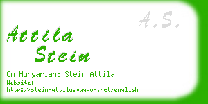 attila stein business card